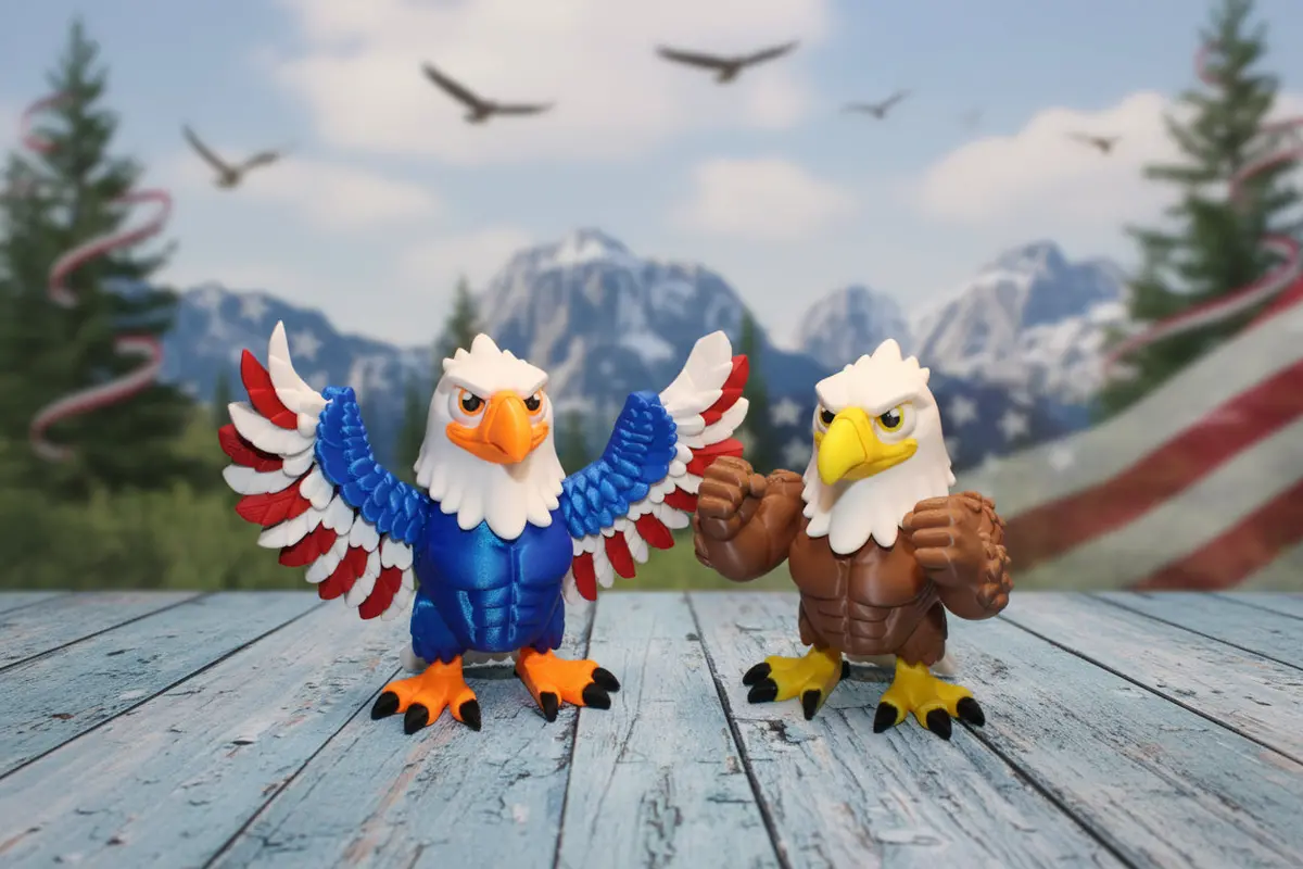 Mighty Eagle 3D Printed Wing Or Arms Options- 5.5" Tall 1