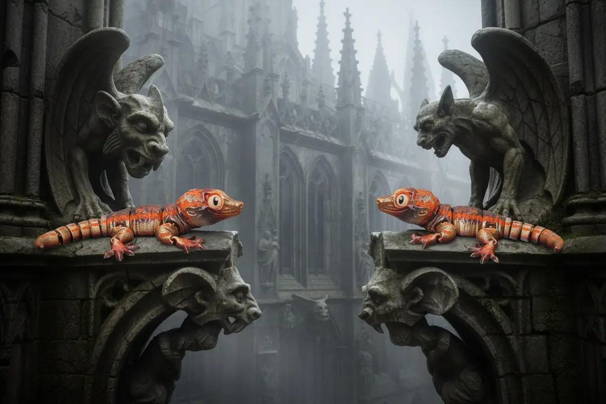 Gargoyle Gecko 3D Printed 9" Long 1