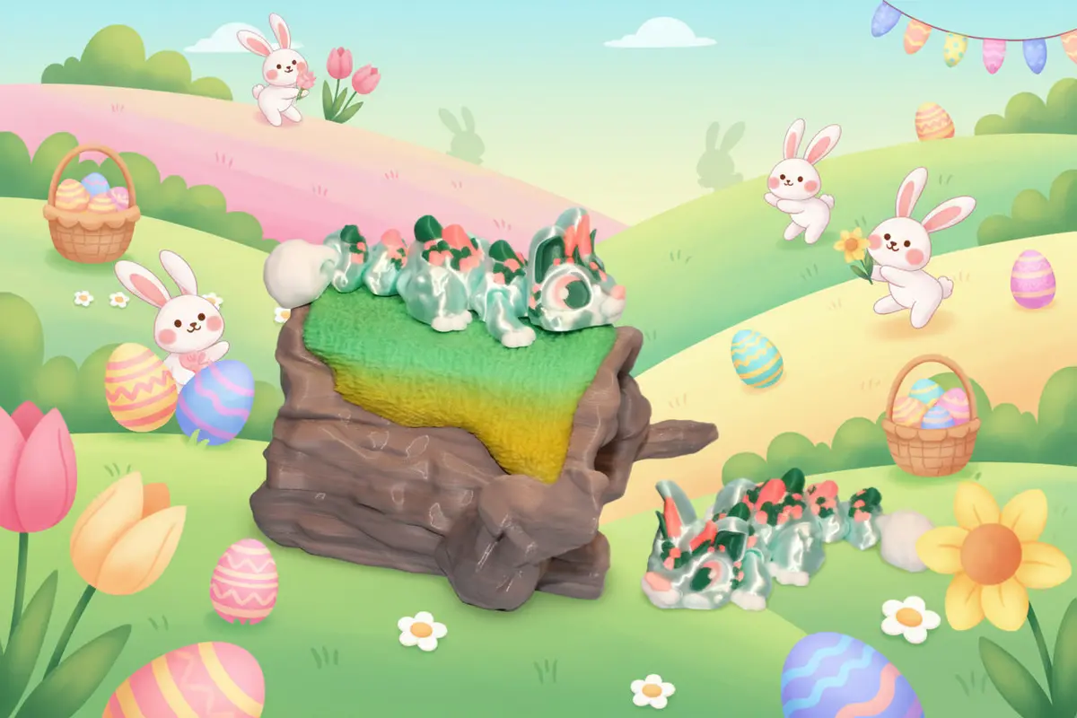 Bunny Dragon 4.75" With Log Options 1