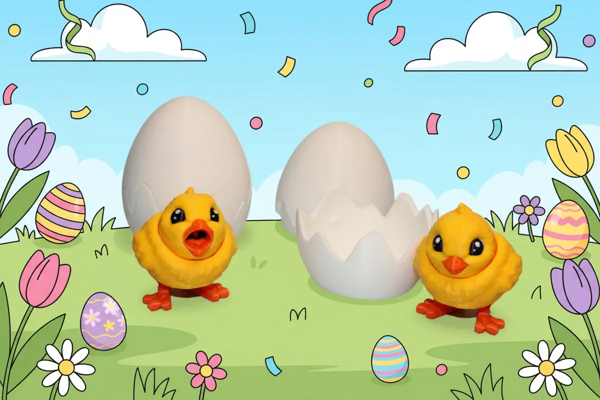 Baby Chick With Egg 1
