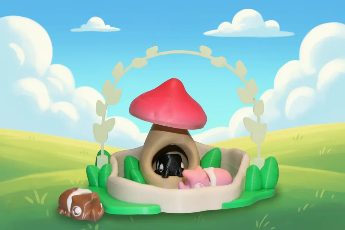 Woodland Beetle Mushroom Playset Comes With 3 Beetles 1