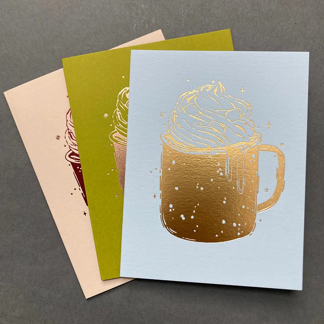 "Cozy Cocoa" Single Card: Blue 1