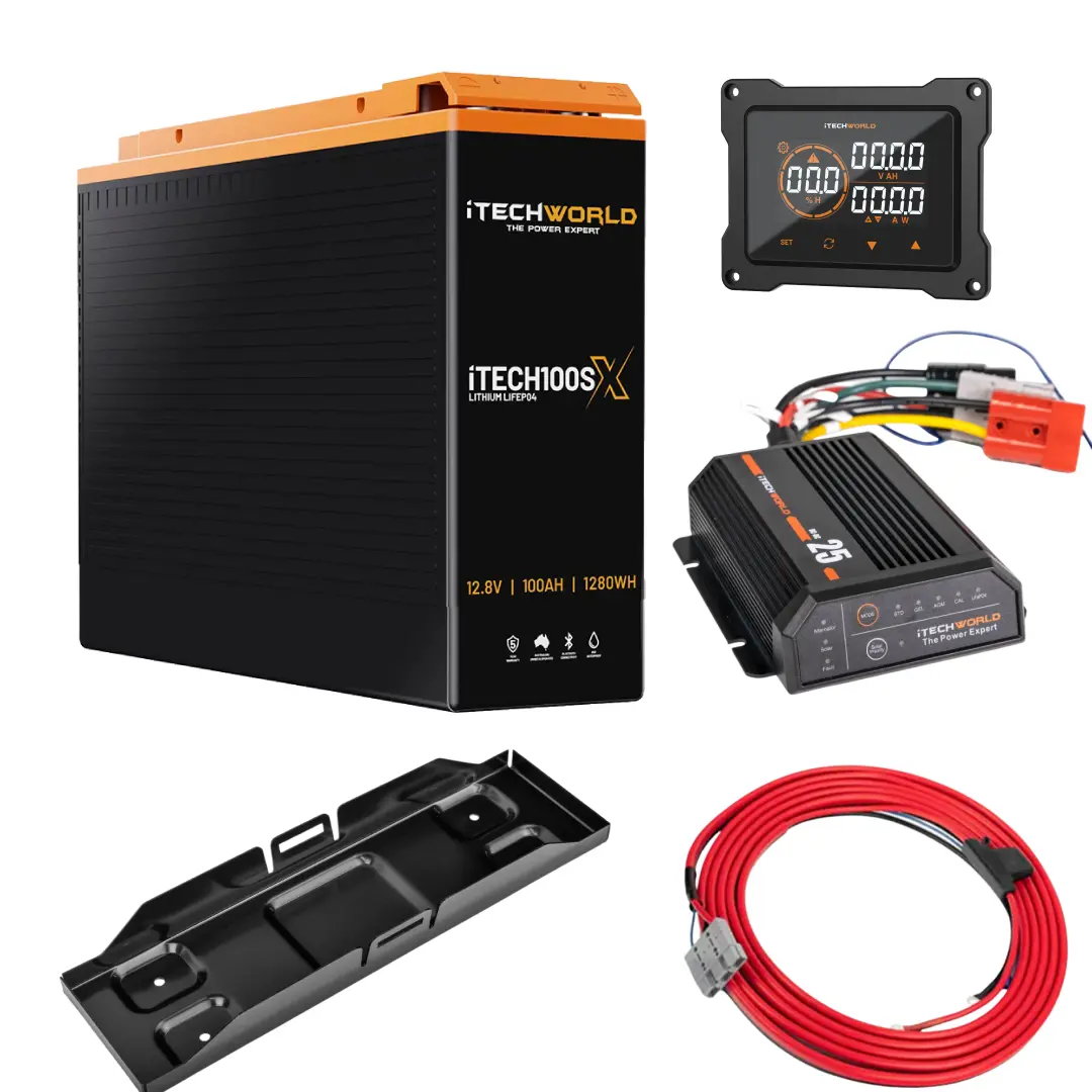 Itechworld | Slimline 4Wd Dual Battery Kit | 100Ah Lithium 1
