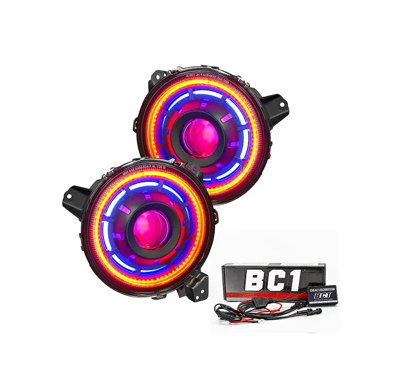 Oracle Oculus Headlights With Drl 36W Black Housing Colorshift 1