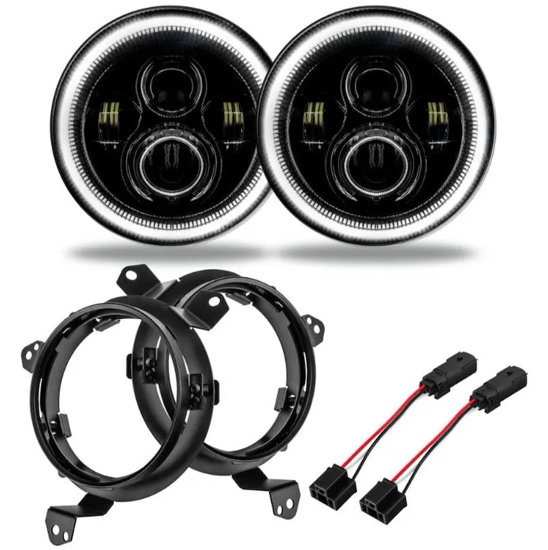 Oracle 7-Inch Led Headlights 2200Lm Low/3600Lm High White Halo 1