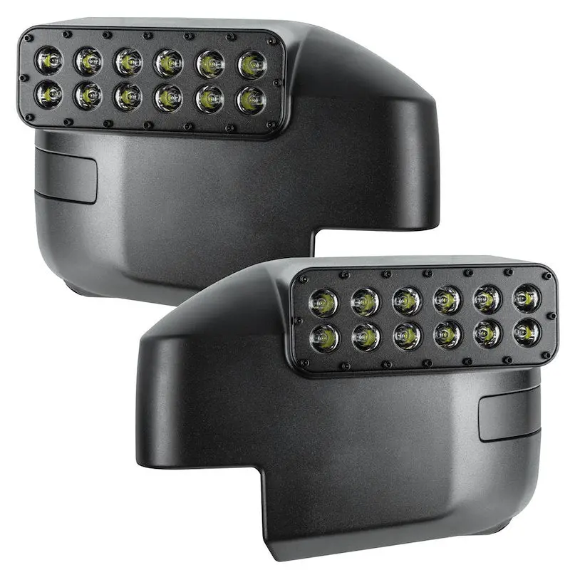 Oracle Black Mirror Covers Polycarbonate With 24 Cree Leds 2250 Lumens 1