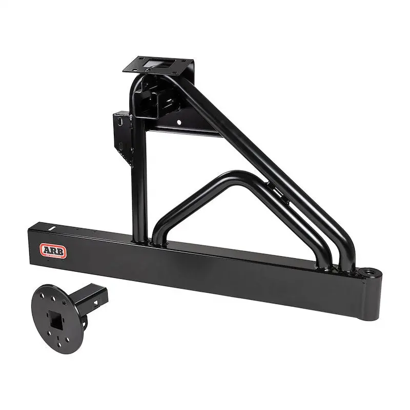 Arb Swing-Away Spare Tire Carrier Fits 1997-2006 Jeep Wrangler Tj - Direct Fit For Up To 42 Inch Tires, Black Steel 1