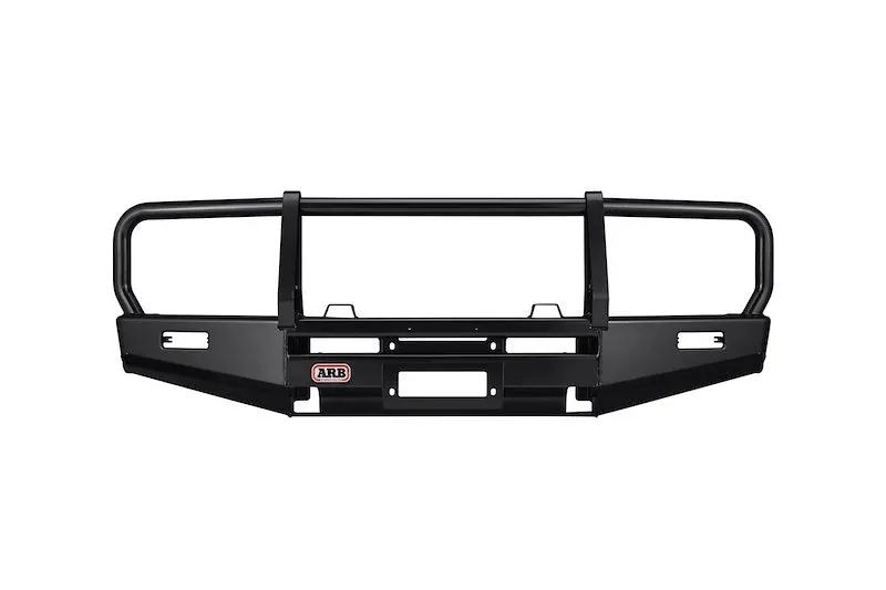 Arb Bar Off-Road Front Bumper Fits 1981-1987 Toyota Land Cruiser - Recessed Winch & Tow Hook Ready Black Steel (1 Pc) 1