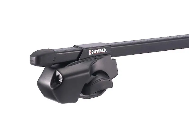 Innoracks Square Base Roof Rack Kit, For Raised Side Rails, Black, 110 Lb Capacity, Set Of 4 With Straps And Locks. 1