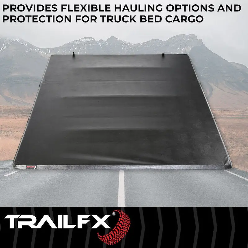 Trailfx Soft Folding Tonneau Cover For Pickup Trucks - Fits 1999-16 Ford F-250,F-350 Super Duty (Custom Fit) 2