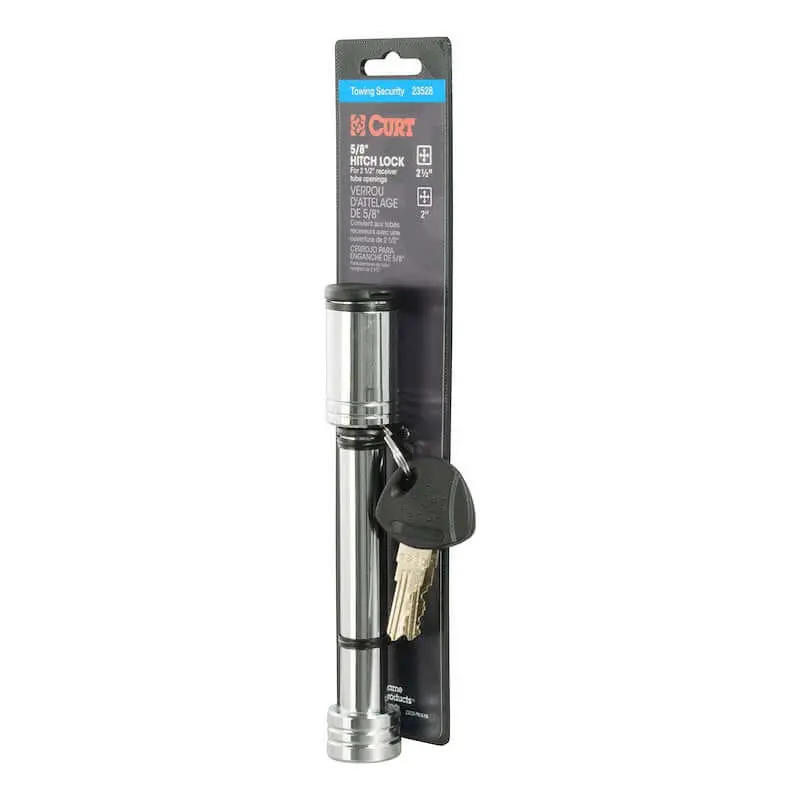 Curt Hitch Lock – 5/8" Barbell Pin For 2 & 2-1/2 Inch Receiver ,Chrome 1