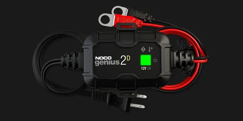 Noco Battery Charger For 6V & 12V Lead-Acid And Lithium Batteries - 2A, 9-Step Fully Automatic - 120-240V Ac 1