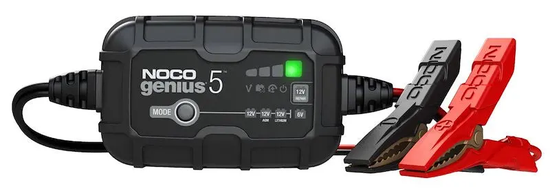 Noco Battery Charger For 6V & 12V Lead-Acid And Lithium Batteries - 5A, 9-Step Fully Automatic - 120-240V Ac 1