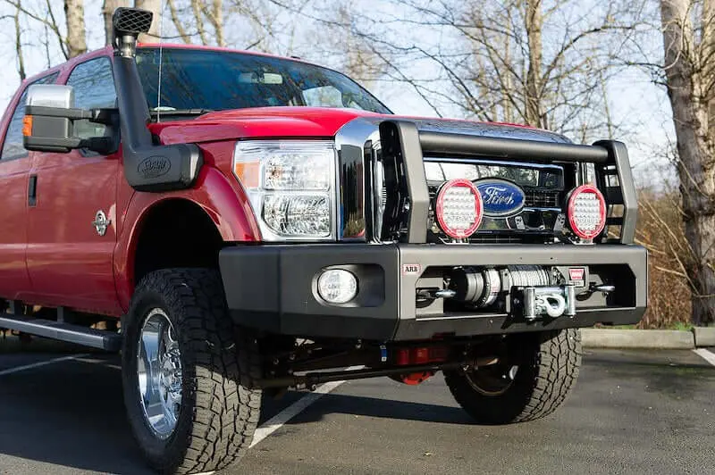 Arb Sahara Modular Front Bumper – Fits 2011-2016 Ford F-250/F-350/F-450 Super Duty – Winch Ready, Black Steel 1