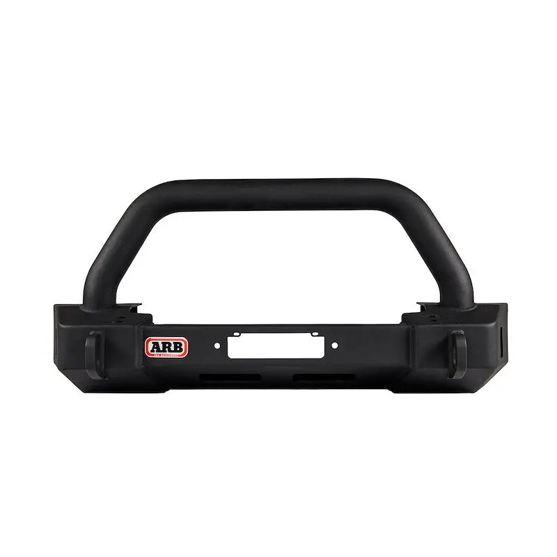 Arb Stubby Bar Off-Road Front Bumper Fits 2024-2025 Jeep Gladiator - Black Steel, Winch-Ready With D-Ring & Antenna Mount (1 Pc) 1