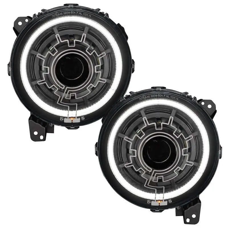Oracle Light Oculus Heated Lens Bi-Led Projector Headlights For Fits 2018-25 Jeep Wrangler Jl / Gladiator Jt - 5500K 1