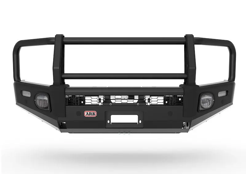 Arb One-Piece Off-Road Front Bumper Fits 2013-2018 Ram 1500 - Black Steel, Grille Guard, Tow Hook & Winch Cutout (1 Pc) 1