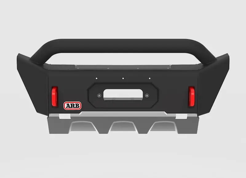 Arb Stubby Bar Off-Road Front Bumper Fits 2024-2025 Jeep Gladiator - Black Steel, Winch, Fog Light & Antenna Mounts (1 Pc) 1