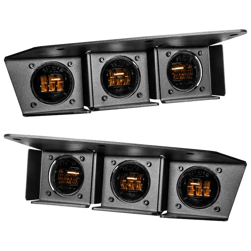 Oracle Rectangular Led Fog Lights 90W Amber Lens Black Steel Housing 1