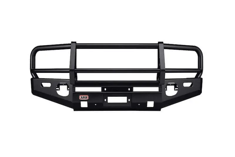 Arb Deluxe Bar Front Bumper For Truck – Fits 2007-2013 Toyota Tundra – Black Steel, With Grille Guard, Winch & Light Mounts (1Pc) 1