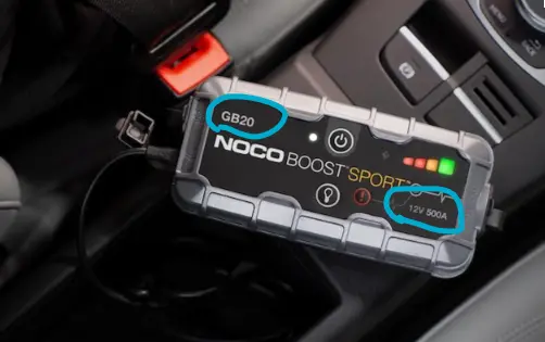 Noco Portable Lithium Jump Starter For Motorcycle, Atv, Utv, Lawn Equipment & Cars Up To 4L Gas Engines – 12V 500A 1
