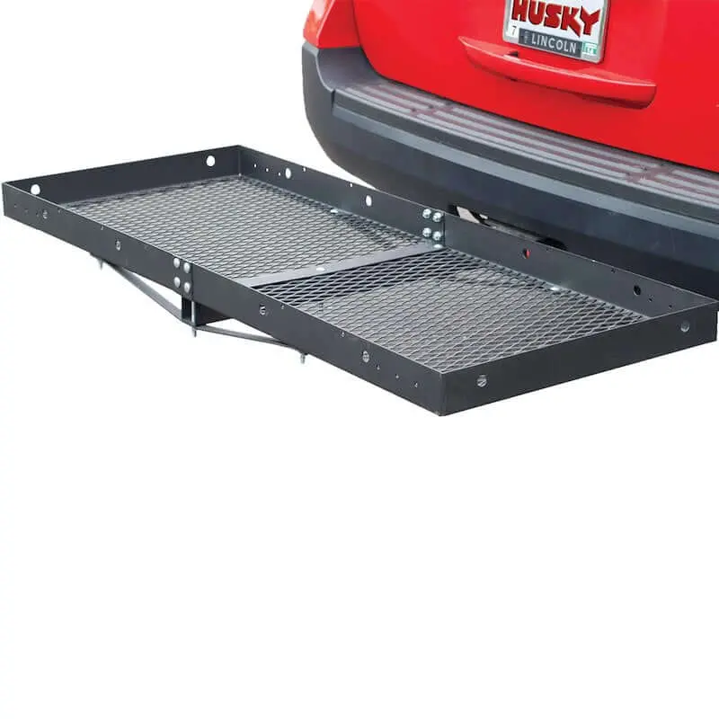 Husky Towing Trailer Hitch Cargo Carrier For Pickup Trucks - Fits 2" Receiver - Non-Folding 1
