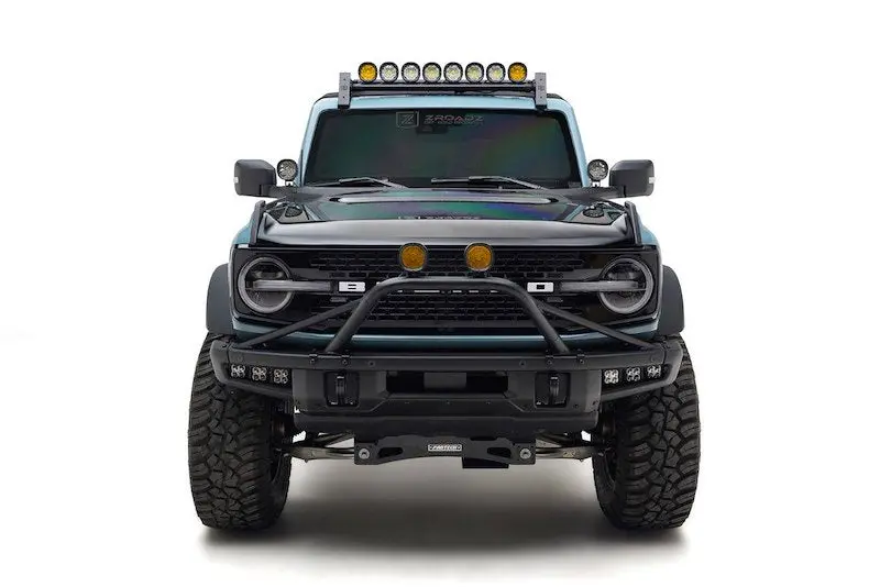 Zroadz 4-Inch White/Amber Led Combo For Bronco Roof Rack - Includes 6 White & 2 Amber Lights With Harness 1