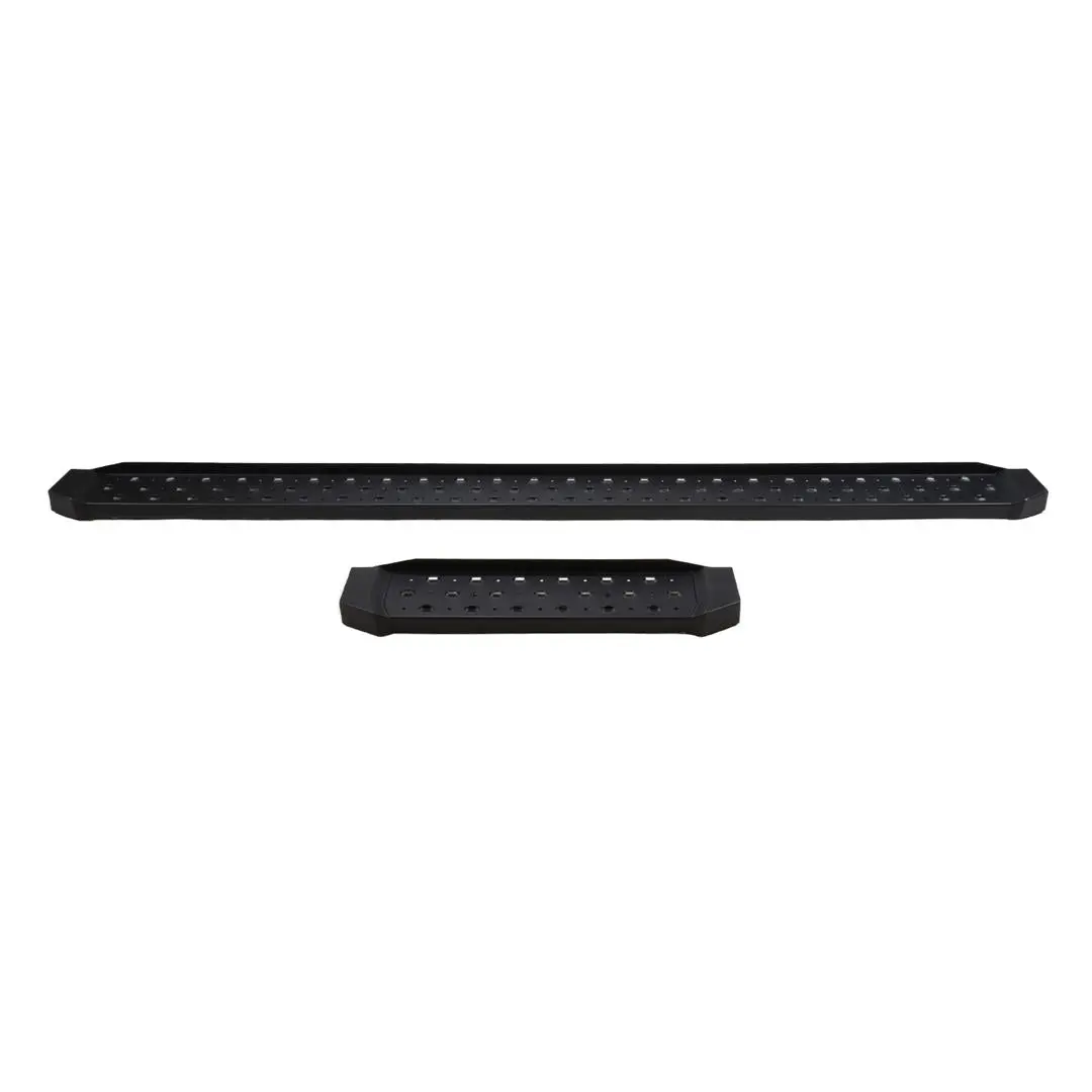 Trailfx Grated Side Step Running Board For Vans - Fits 2019-2023 Mercedes-Benz Sprinter 1500/4500 ( Black 32" Driver / 96" Passenger) 1