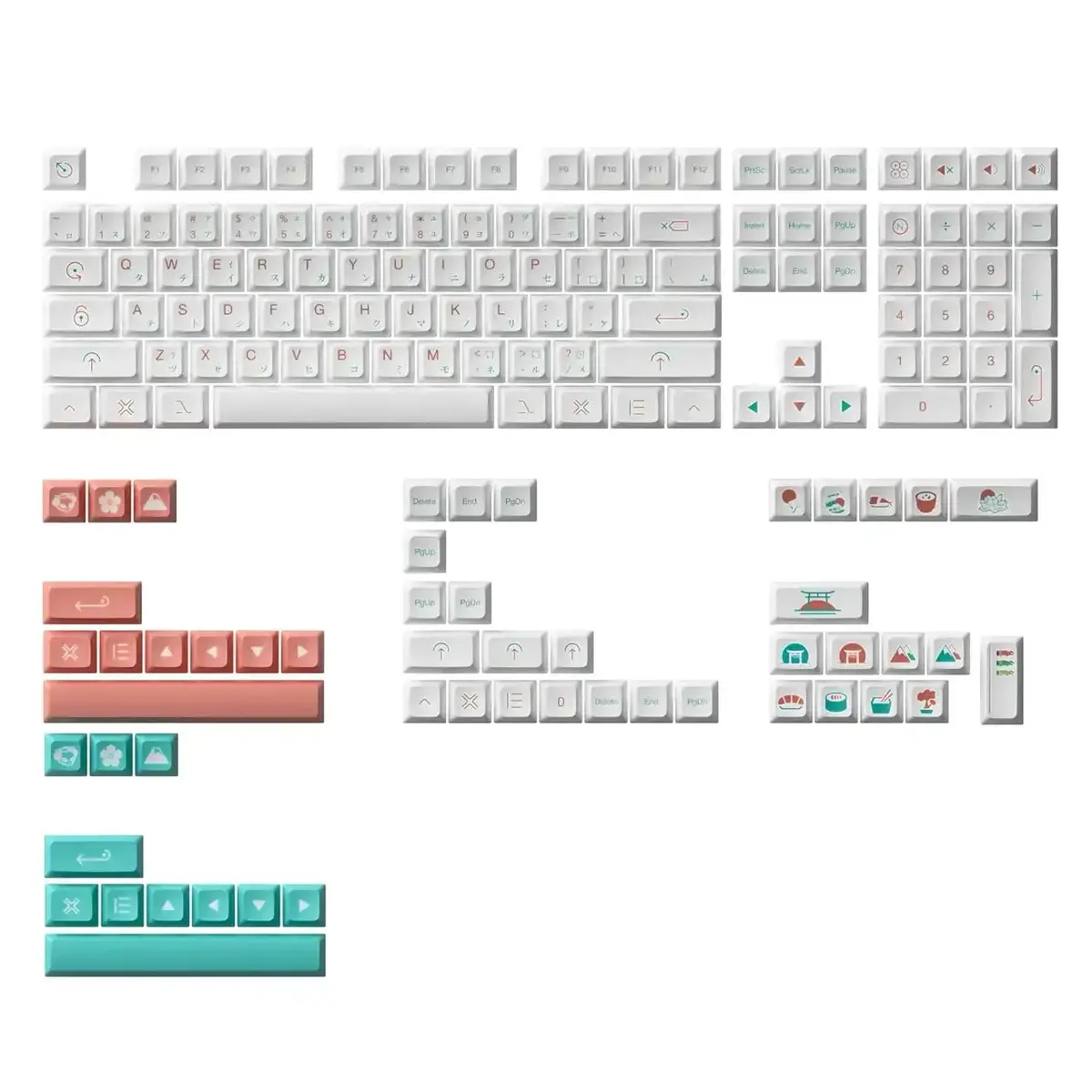 Akko - Red Fuji Keycap Set (161-Key) - Zestaw Keycapów Pbt Jda 1