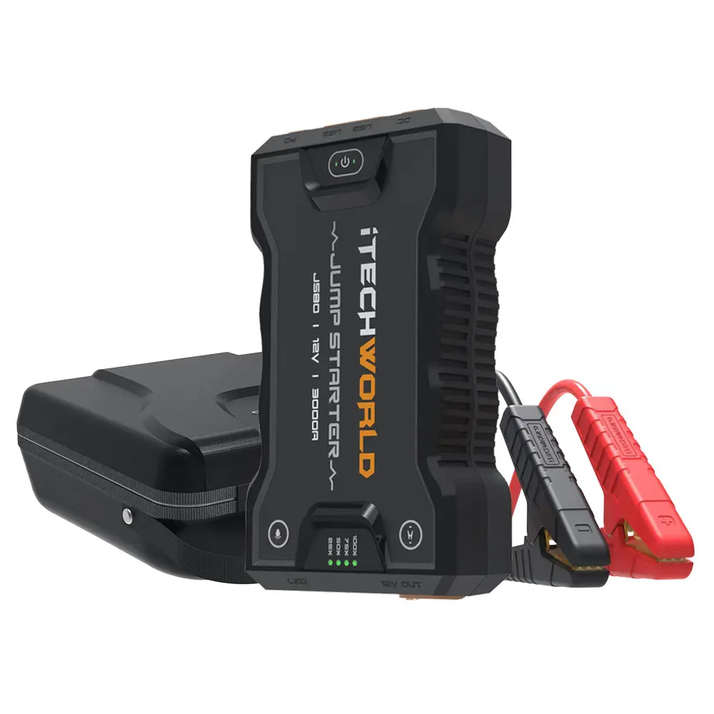 Js80 | Lithium Jump Starter And Backup Power Bank With Heavy-Duty Case | 3000A 1