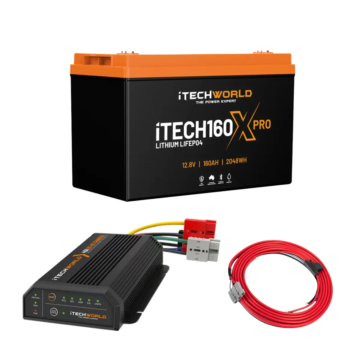 Itechworld | Base Canopy Dual Battery Kit | 160Ah Lithium 1
