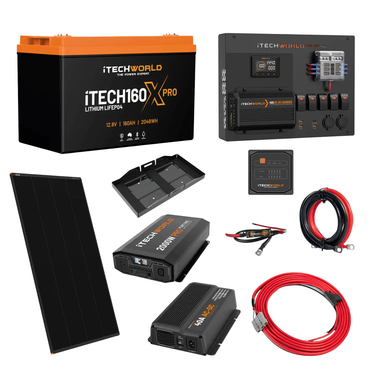 Itechworld | Expansion Canopy Dual Battery Kit | 160Ah Lithium 1