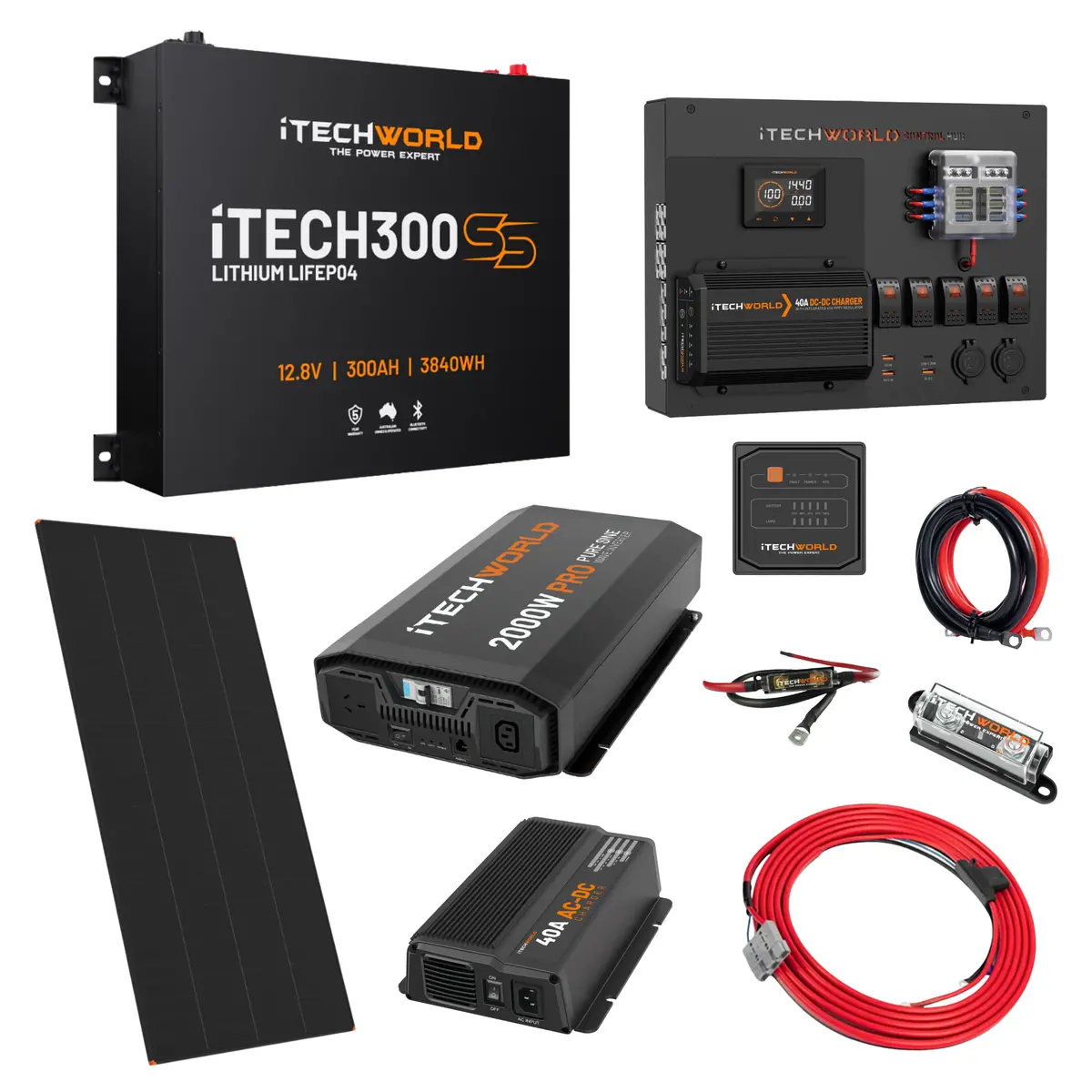 Itechworld | Expansion Super Slimline Canopy Dual Battery Kit | 300Ah Lithium 1