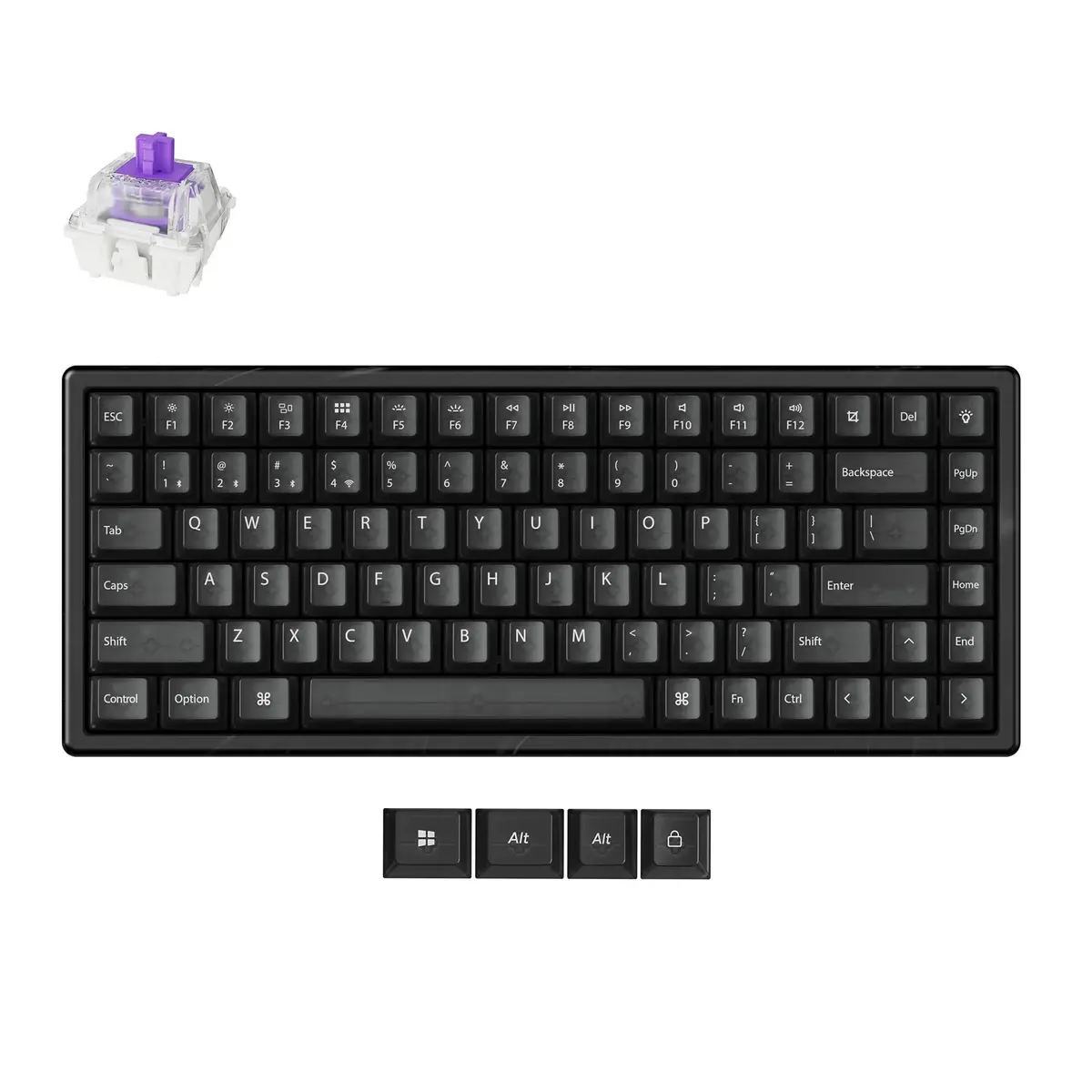 Keychron - K2 He Wireless Magnetic Switch Custom Keyboard Resin Edition - Bezprzewodowa Klawiatura Magnetyczna 1