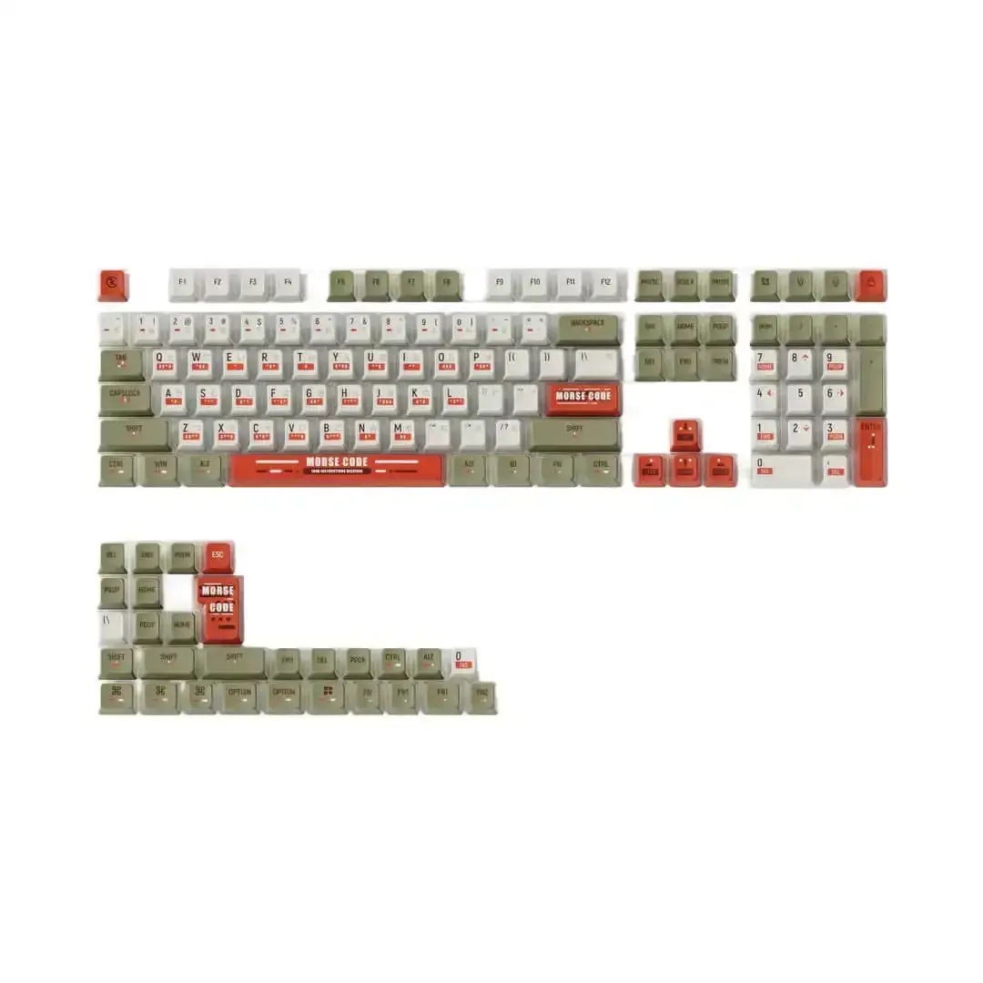 Keychron - Oem Dye-Sub Pbt Full Set Keycap Set - Morse Code 1