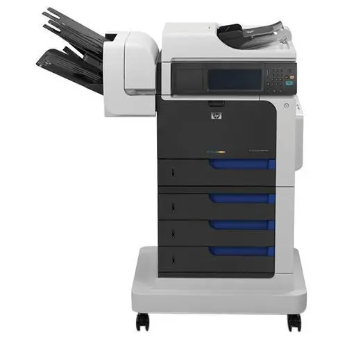 Repossessed Hp Color Laserjet Enterprise Cm4540 Mfp Color Multifunction Laser Printer, Standup Unit 4 Trays, Finisher/Stapler For Office 1