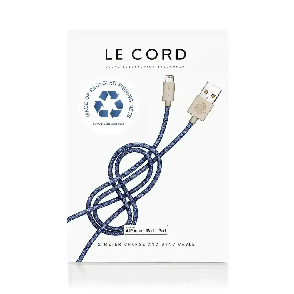 Le Cord - Pleciony Kabel Lightning - Usb 2M - Wykonany Z Recyklingowych Sieci Połowowych 1