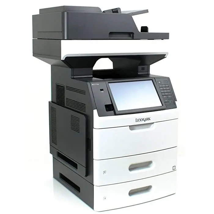 Lexmark Mx711de /T Monochrome Full Size High Speed Multifunction Laser Printer Copier Scanner, Optional 2Nd Tray & Lct 1