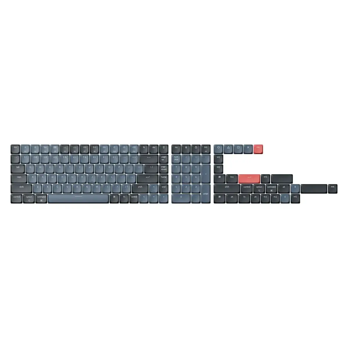 Keychron - Low Profile Abs Lsa Full Set Keycap Set - Keycaps Do Klawiatur Niskoprofilowych 2