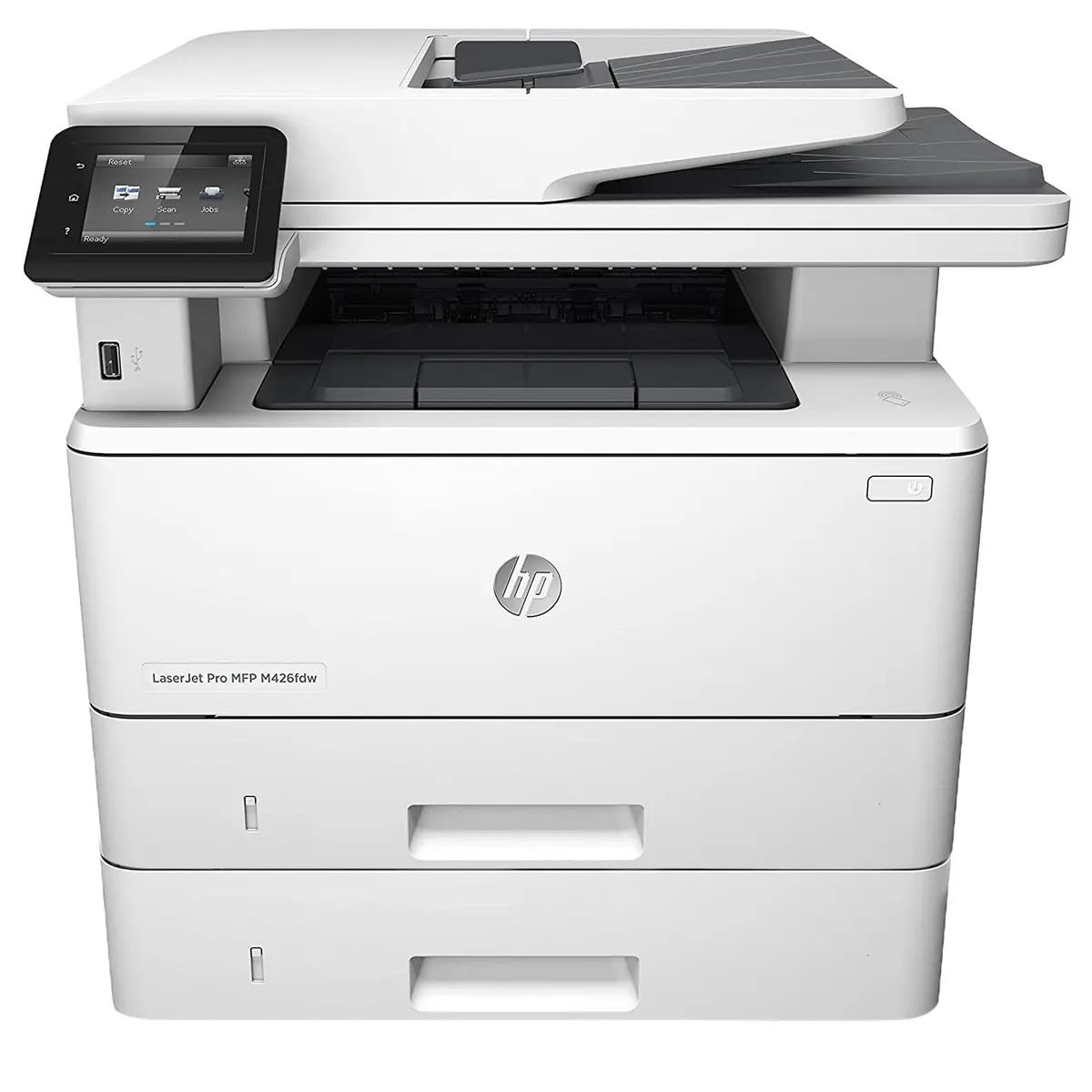 Repossessed Hp Laserjet Pro M426fdw B/W Monochrome Multifunction Wireless Laser Printer Copier Scanner With 2 Paper Cassette (F6w15a) 1