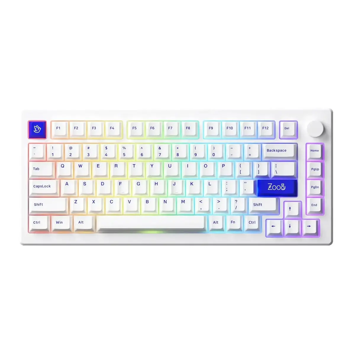 Akko - Mod 007B Pc Blue On White Wireless Mechanical Keyboard 1