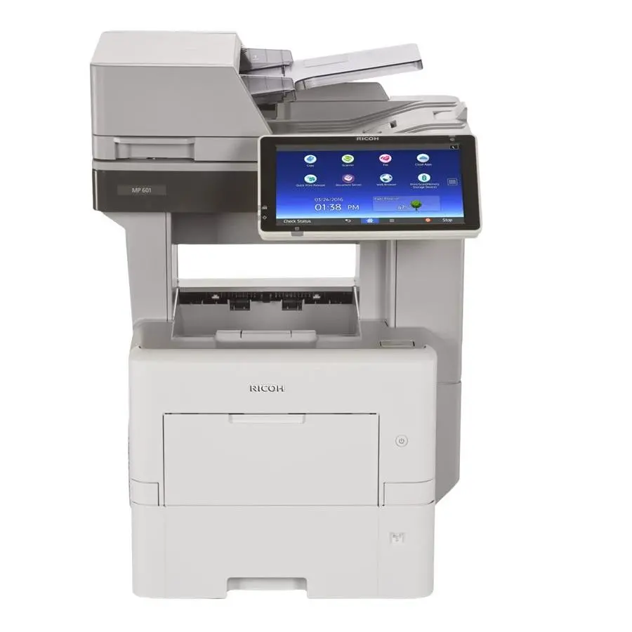 Ricoh Mp 601 Monochrome Laser Multifunction Printer Copier Scanner, 3 Trays For Office 1
