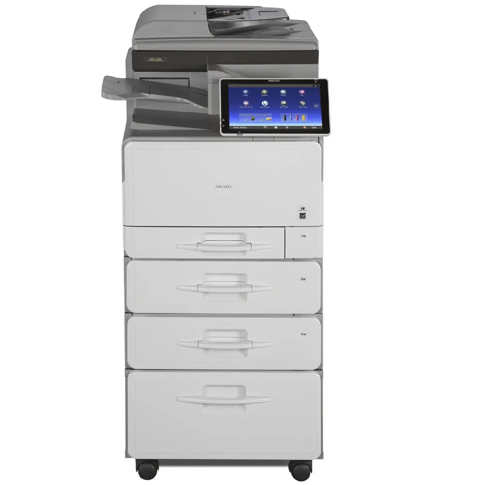 $35/Month Ricoh Mp C306 Color Laser Multifunction Printer Copier Scanner With Large Lcd Touch Screen For Office On Sale By Absolute Toner In Canada 1