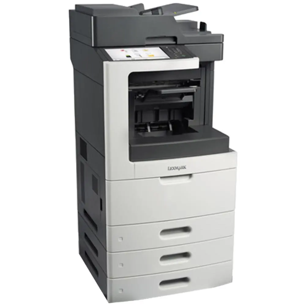 $55/Month Lexmark Mx811dte Monochrome Full Size High-Speed Multifunction Laser Printer, Large Lct + 3 Trays + Bypass 1