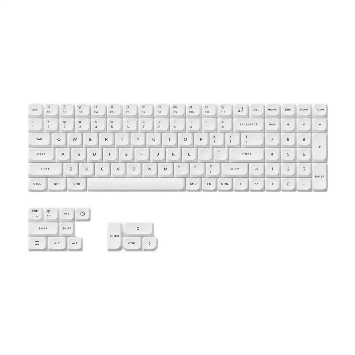 Nuphy - Wob & Bow Nsa Profile Double-Shot Pbt Keycaps 1