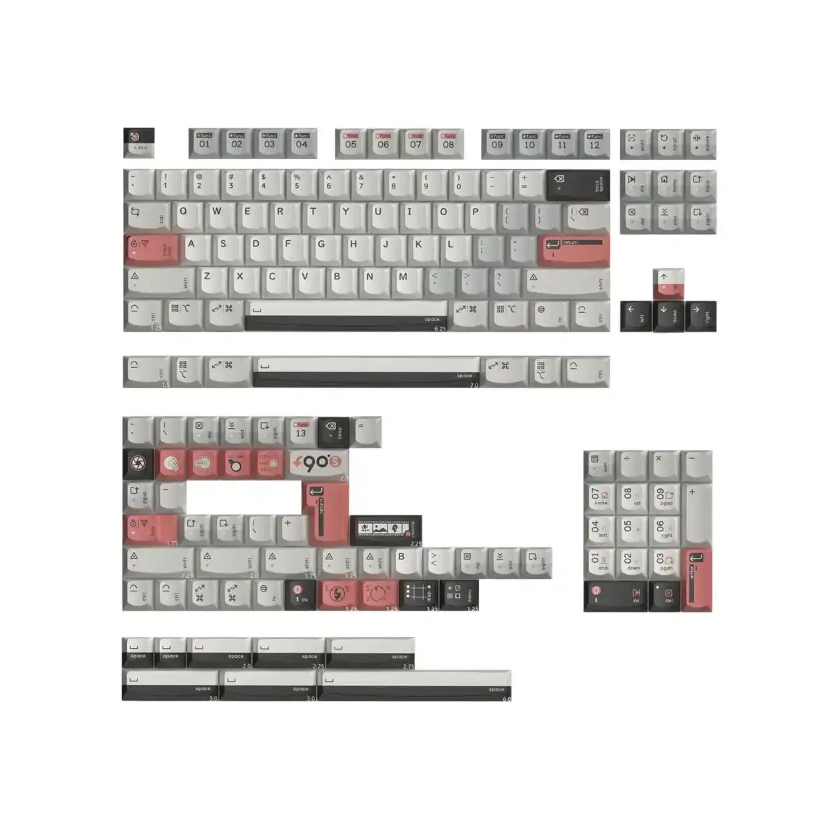 Keytok - Turn To 90'S Smile Dye-Sub Pbt Keyaps 1
