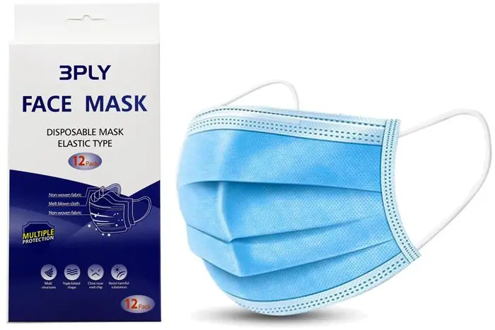 Face Masks Disposable  ( 12 Pack ) 1