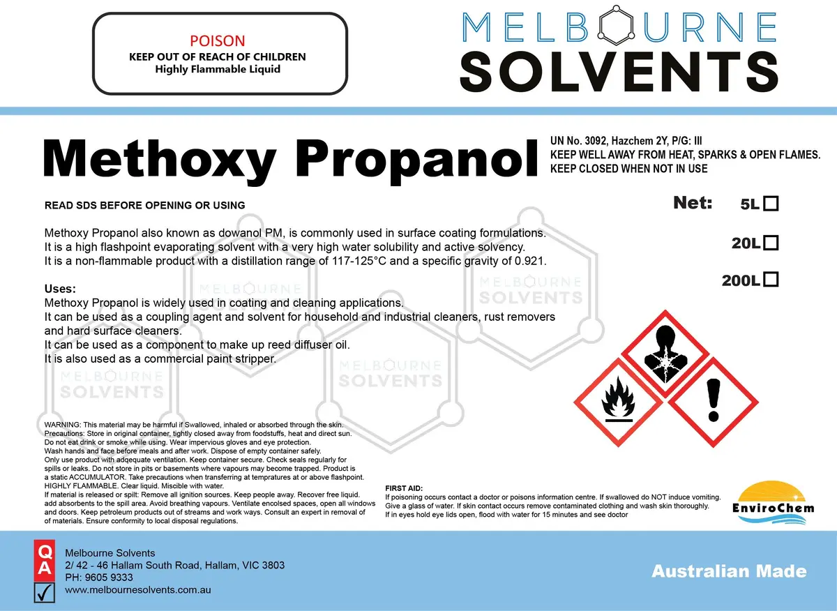 Methoxy Propanol 1