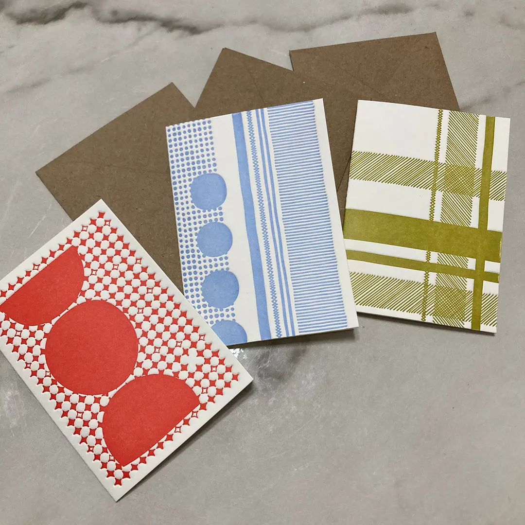 "Pattern Play" Mini Cards: Set Of 3 1
