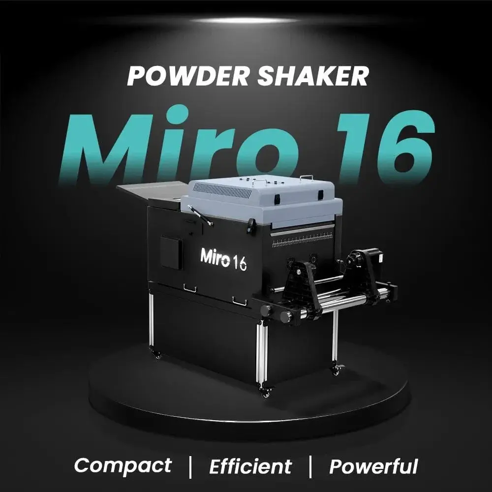 Dtf Station Miro 16 Dtf 16" Automatic Powder Applicator, Shaker And Built-In Curing Oven 3-In-1 Powdering, Curing, And Air Purifying In One Machine 1